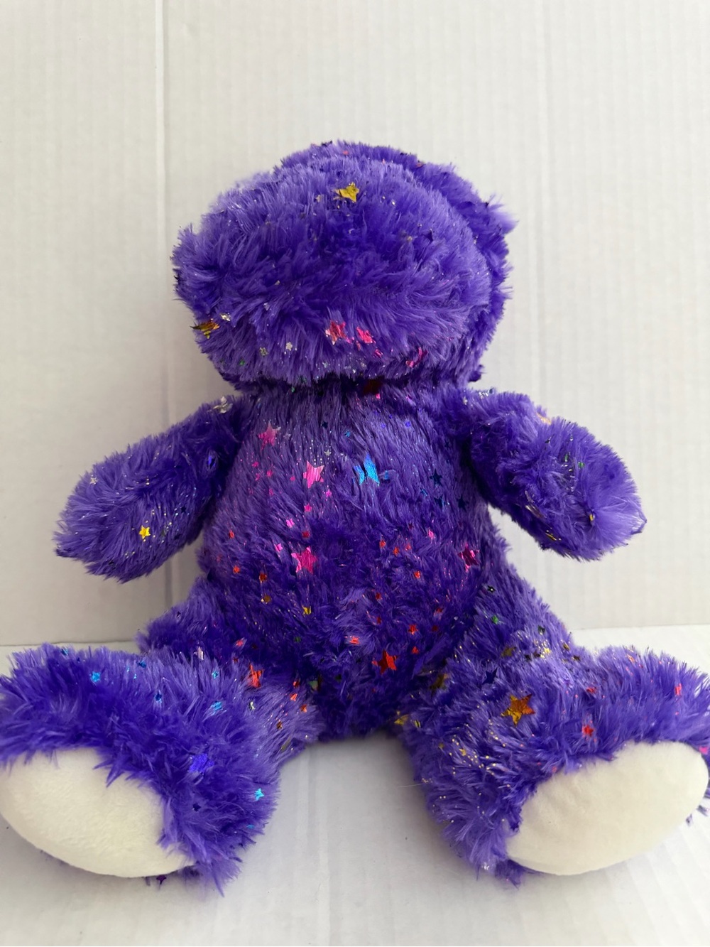 Kellytoy Purple Plush Bear with Multicolor Star Accents